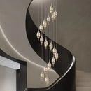 Modern teardrop crystal chandelier living room pendant light