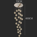 DecorBites™ Crystal Chandelier Stair Pendant Lamp Living Room Interior Lighting