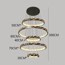 Modern black and clear crystal chandelier stair pendant lamp living room