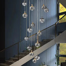DecorBites™ Crystal Chandelier Stair Pendant Lamp Living Room Pendant Lights Interior Lighting