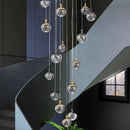 DecorBites™ Crystal Chandelier Stair Pendant Lamp Living Room Pendant Lights Interior Lighting