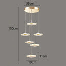 Modern white petal crystal chandelier stair pendant living room light