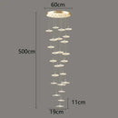 Modern white petal crystal chandelier stair pendant living room light