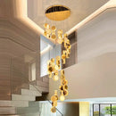 DecorBites™ Crystal Chandelier Stair Pendant Lamp Living Room Pendant Lights Interior Lighting
