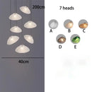 Modern cascading crystal chandelier stair pendant lamp living room