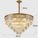 DecorBites™ Crystal Chandelier Stair Pendant Light Interior Lighting for Modern Home Decor