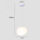 Modern minimalist white crystal chandelier stair pendant light living room