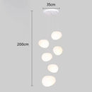 Modern minimalist white crystal chandelier stair pendant light living room