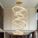 DecorBites™ Crystal Chandelier Stair Pendant Living Room Interior Lighting