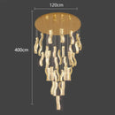 DecorBites™ Crystal Chandelier Stair Pendant: Modern Living Room Interior Lighting