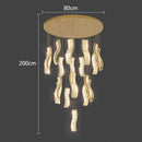DecorBites™ Crystal Chandelier Stair Pendant: Modern Living Room Interior Lighting