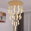 DecorBites™ Crystal Chandelier Stair Pendant: Modern Living Room Interior Lighting