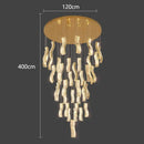 DecorBites™ Crystal Chandelier Stair Pendant: Modern Living Room Interior Lighting