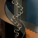 DecorBites™ Crystal Chandelier Stair Pendant, Modern Living Room Lighting, Interior Home Decoration