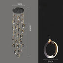 DecorBites™ Crystal Chandelier Stair Pendant, Modern Living Room Lighting, Interior Home Decoration