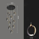 DecorBites™ Crystal Chandelier Stair Pendant, Modern Living Room Lighting, Interior Home Decoration