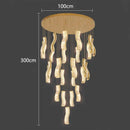 DecorBites™ Crystal Chandelier Stair Pendant: Modern Living Room Interior Lighting