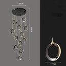 DecorBites™ Crystal Chandelier Stair Pendant, Modern Living Room Lighting, Interior Home Decoration