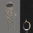 DecorBites™ Crystal Chandelier Stair Pendant, Modern Living Room Lighting, Interior Home Decoration
