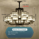 Modern bronze decorbites crystal chandelier living room lighting