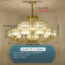 Modern bronze decorbites crystal chandelier living room lighting