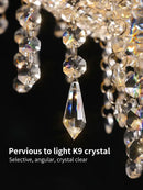 Decorbites crystal chandelier white dome pendant light for living room