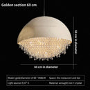 Decorbites crystal chandelier white dome pendant light for living room