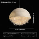 Decorbites crystal chandelier white dome pendant light for living room