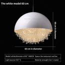 Decorbites crystal chandelier white dome pendant light for living room