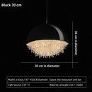 Decorbites crystal chandelier white dome pendant light for living room