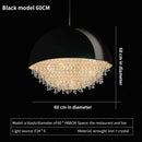 Decorbites crystal chandelier white dome pendant light for living room