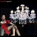 Elegant white decorbites crystal chandelier for living room led lights