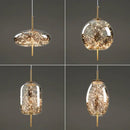 Modern gold crystal chandelier kitchen led pendant lights