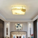 Decorbites crystal chinese gold lotus ceiling light for living room