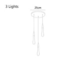 Decorbites crystal drop chandelier gold glass dining room light