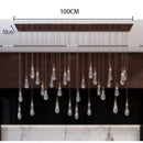 Decorbites crystal drop chandelier gold glass dining room light
