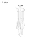 Decorbites crystal drop chandelier gold glass dining room light