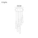 Decorbites crystal drop chandelier gold glass dining room light