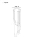 Decorbites crystal drop chandelier gold glass dining room light
