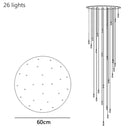 Decorbites crystal drop chandelier gold glass dining room light