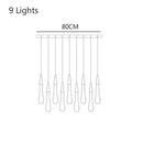 Decorbites crystal drop chandelier gold glass dining room light