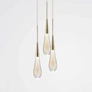 Decorbites crystal drop chandelier gold glass dining room light