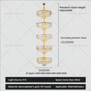 Decorbites crystal duplex chandelier gold living room lighting