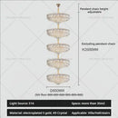 Decorbites crystal duplex chandelier gold living room lighting