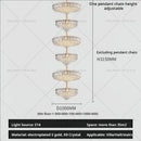 Decorbites crystal duplex chandelier gold living room lighting