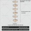 Decorbites crystal duplex chandelier gold living room lighting