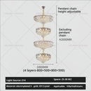 Decorbites crystal duplex chandelier gold living room lighting
