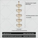 Decorbites crystal duplex chandelier gold living room lighting