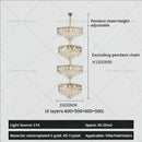 Decorbites crystal duplex chandelier gold living room lighting