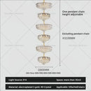 Decorbites crystal duplex chandelier gold living room lighting